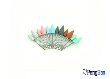 4 - outils abrasifs dentaires de diamètre de 13mm, le caoutchouc de silicone efficace polissant Burs